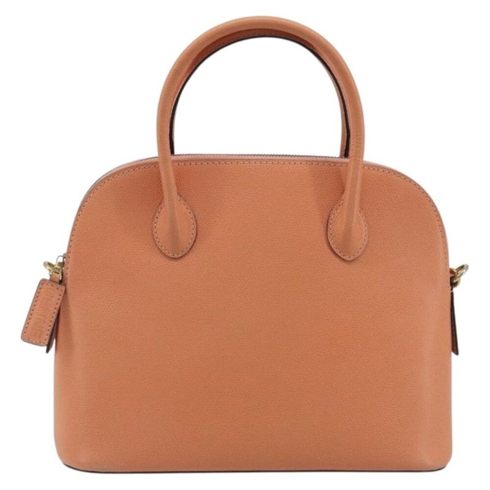 Celine Vintage Convertible Bowler Leather Orange Leather Handbag